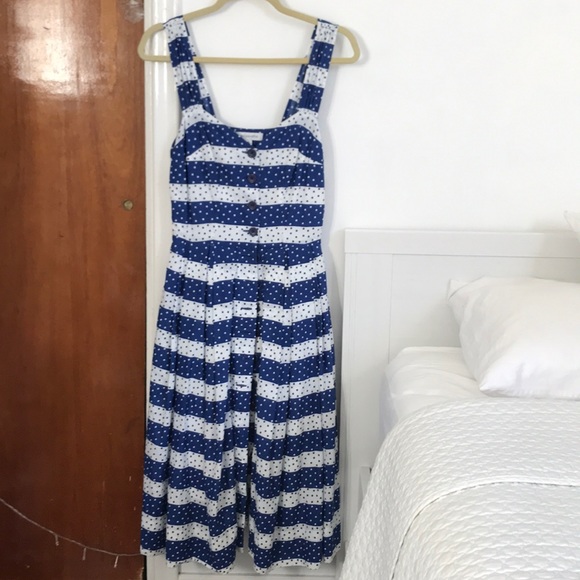 emily and fin Dresses & Skirts - Emily and Fin fit & flare spots and stripes dress